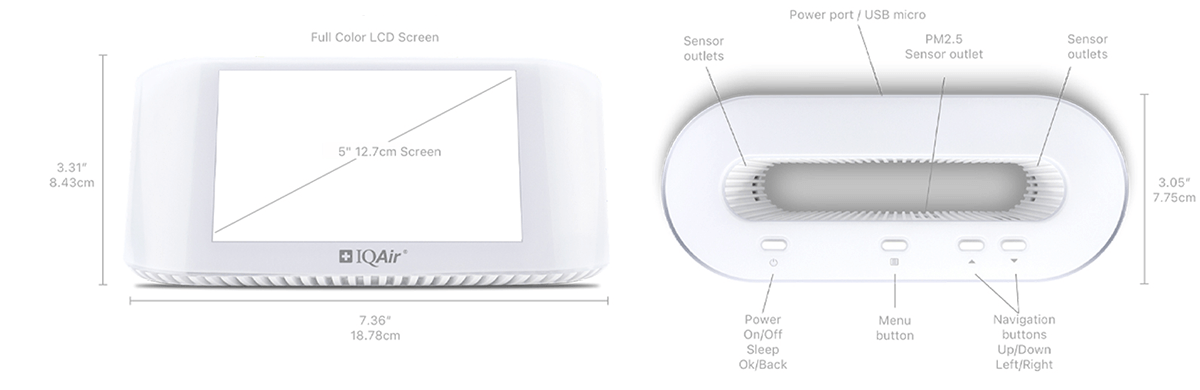 Misuratore della qualità dell'aria, AIRTESTER PLUS WIFI , 8 funzioni,  comando WIFI, Purline.